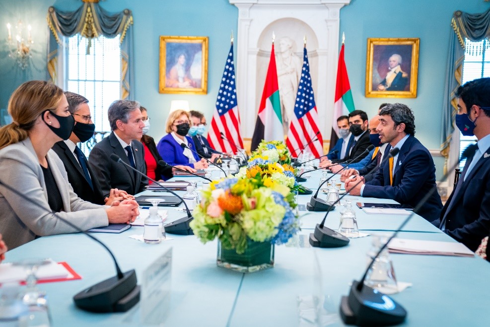 UAE and US leaders speaking together