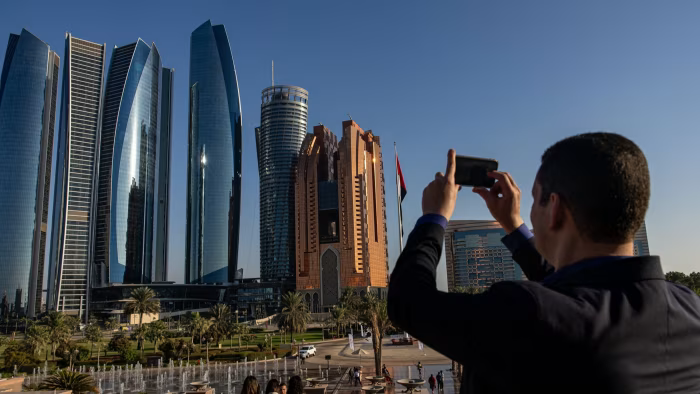 Amid President Donald Trump’s tariff blitz, UAE officials have been keen to highlight the Gulf state’s willingness to bet on America for the long term © Christopher Pike/Bloomberg