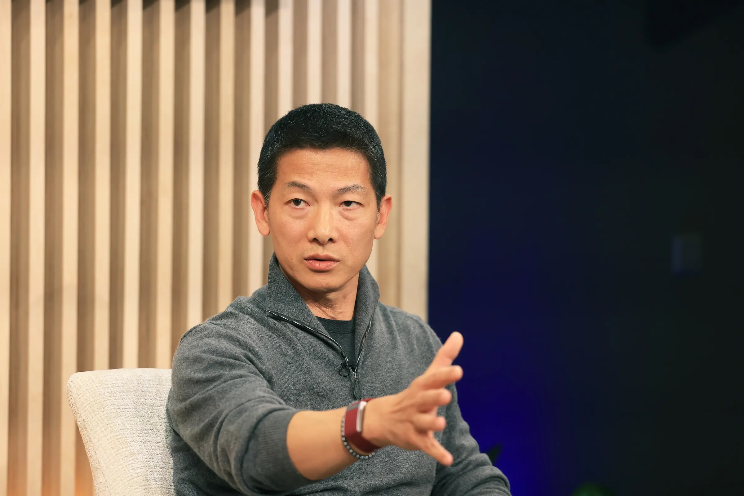 Peng Xiao, group CEO of G42, during an interview at Bloomberg House during the World Economic Forum in Davos, Switzerland, on Jan. 22, 2025.Chris Ratcliffe—Bloomberg/Getty Images