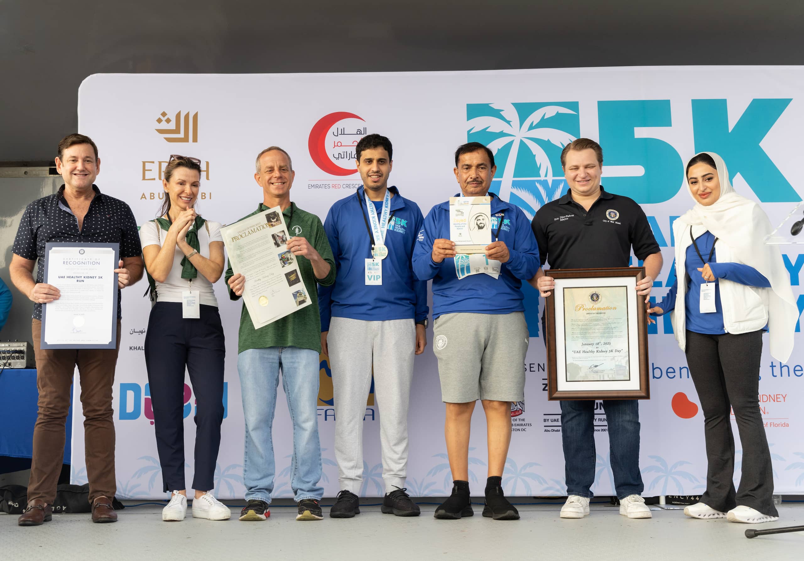 local elected officials from the cities of Miami Beach, West Miami and Pinecrest presenting official proclamations