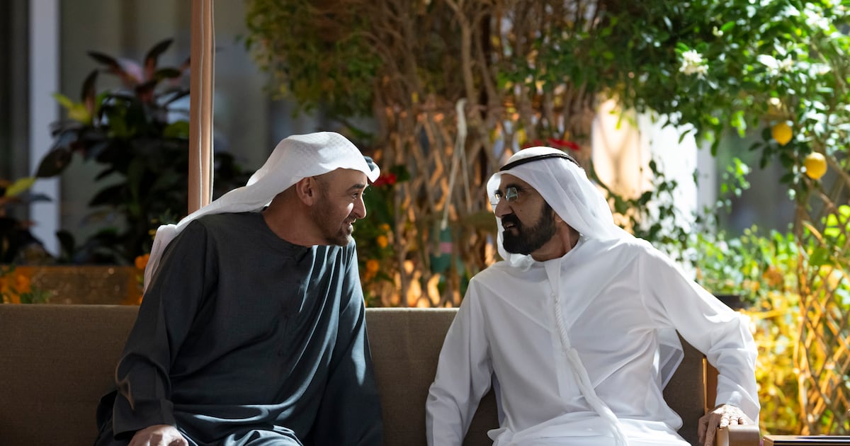 President Sheikh Mohamed and Sheikh Mohammed bin Rashid, Vice President and Ruler of Dubai, 