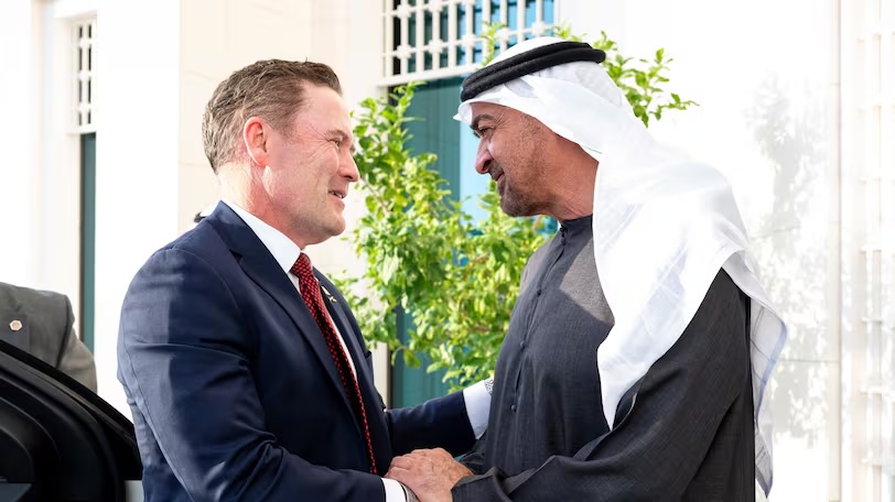 President Sheikh Mohamed meets Mike Waltz