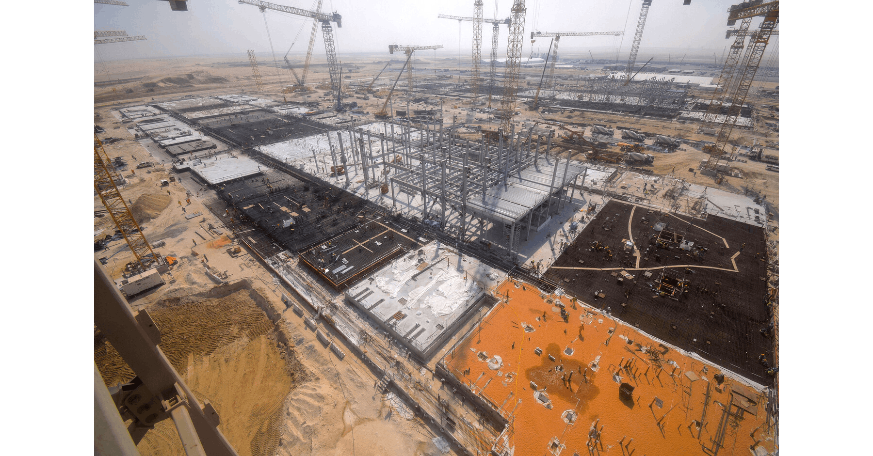 Overview of construction site