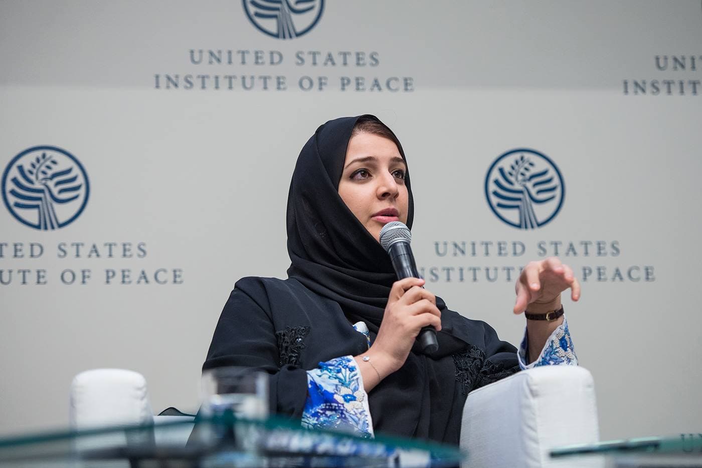 During the third annual Sheikha Fatima Lectureship: "A Shared Global Vision for Women and Peacebuilding”, United Arab Emirates Minister of State Reem Ibrahim Al Hashimy United States Institute of Peace President Nancy Lindborg and Georgetown Institute for Women, Peace, and Security Executive Director Ambassador Melanne Verveer discussed advacing the role of women in all societies, as part of USIP’s focus on building the role of women in the peaceful resolution of conflicts worldwide. More on women in the UA