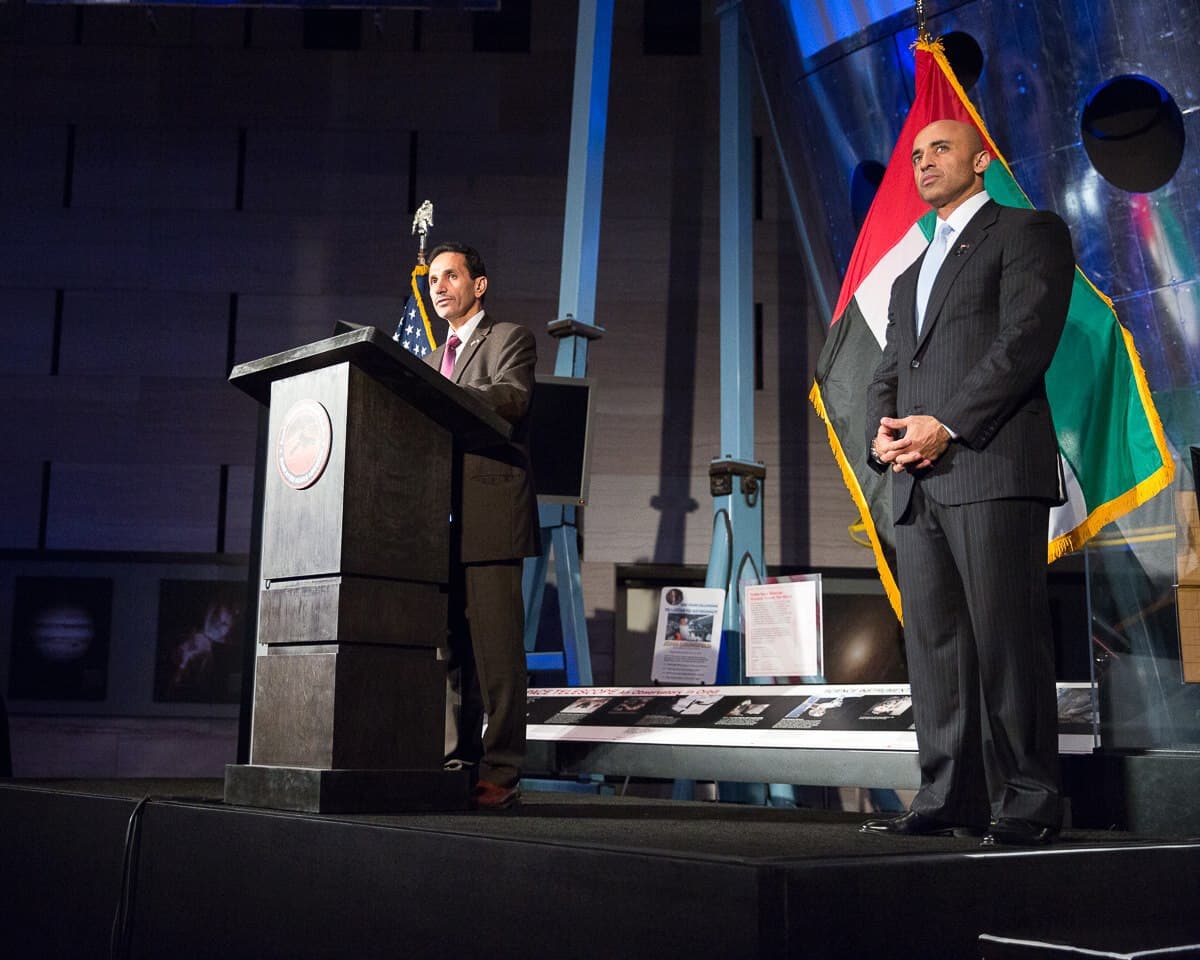  We celebrated the UAE’s 44th National Day at a gala event hosted by Ambassador Yousef Al Otaiba. In marking the UAE’s rapid progress over 44 years, the event honored the newly announced Emirates Mission to Mars and underscored how the country’s space program will inspire a new generation of scientists and engineers. Ambassador Al Otaiba also congratulated UAE President His Highness Sheikh Khalifa ... See More