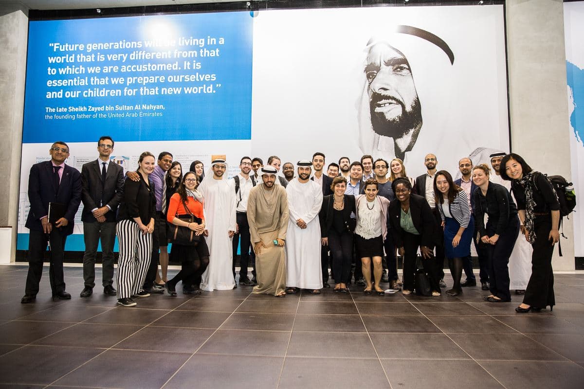 Visiting Harvard University students, including Emirates Leadership Initiative Fellows visit Masdar City, discussing with leadership, experts and post graduate students Masdar’s part in diversifying the UAE economy beyond oil production; pursuing an "integrated, holistic" business model that merges higher education, research and development, finance, and the development of large-scale renewable energy projects and sustainable communities.