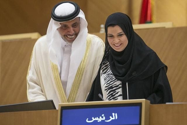  Dr. Amal Al Qubaisi appointed President of theUnited Arab Emirates Federal National Council, the first woman in the region to lead a national assembly. http://ow.ly/UPVRE