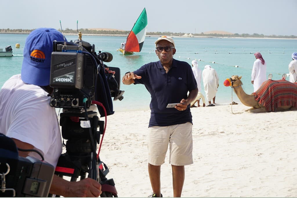  In the United Arab Emirates, NBC News' Al Roker enjoyed #Emirati hospitality, heritage, culture and cuisine during his live Today Show broadcast on the corniche #InAbuDhabi.#UAEUSA
