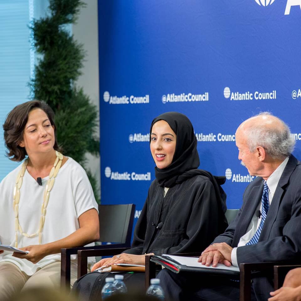 Her Excellency Shamma Suhail Al Mazroui, United Arab Emirates​ Minister of State for Youth Affairs joined a panel at the Atlantic Council​'s Brent Scowcroft Center on International Security in Washington, DC discussing empowerment, creating hope, opportunities and a future for youth in the Middle east and sharing how UAE's leadership is successfully integrating youth in the process of building the future and in governing their country, understanding that youth are an irreplaceable asset and key to UAE's gro