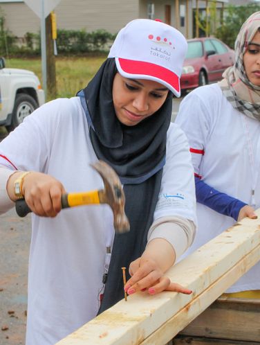 women building