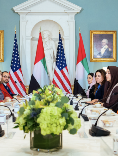 H.H. Sheikh Abdullah bin Zayed Meets Secretary Blinken, US Senators