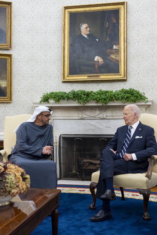 HH Sheikh Mohamed Bin Zayed with US President Joe Biden 