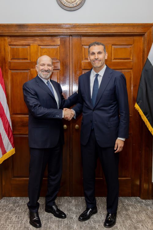Khaldoon Al Mubarak and Howard Lutnick, June 2026