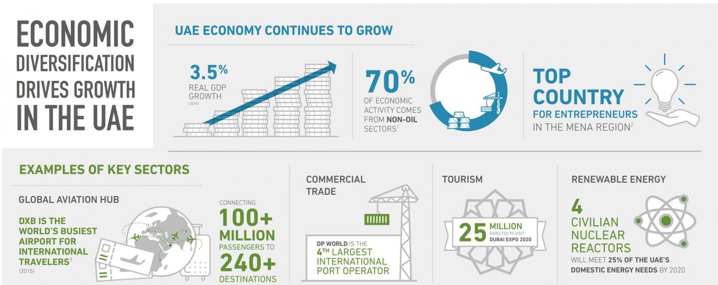 UAE Economic Diversification Efforts Continue to Thrive  