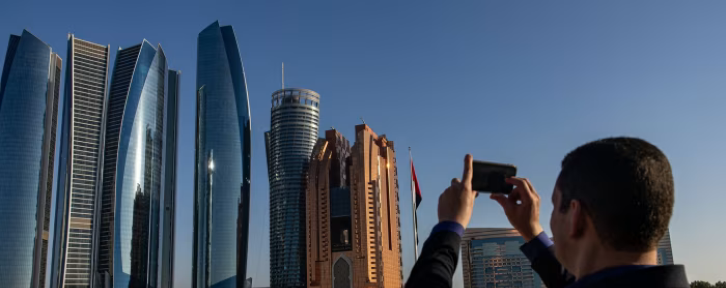 Amid President Donald Trump’s tariff blitz, UAE officials have been keen to highlight the Gulf state’s willingness to bet on America for the long term © Christopher Pike/Bloomberg