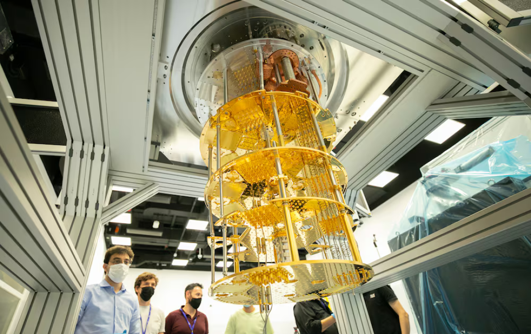 A quantum computer is displayed at the Technology Innovation Institute in Abu Dhabi. Photo: Technology Innovation Institute
