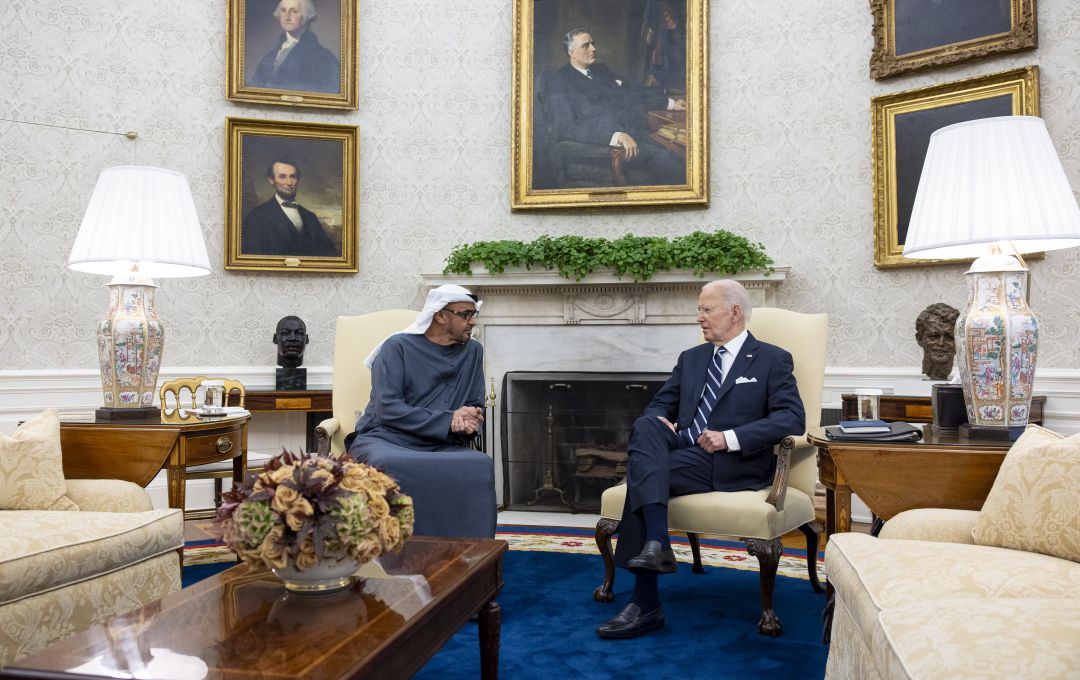 HH Sheikh Mohamed Bin Zayed Al Nahyan with US President Joe Biden