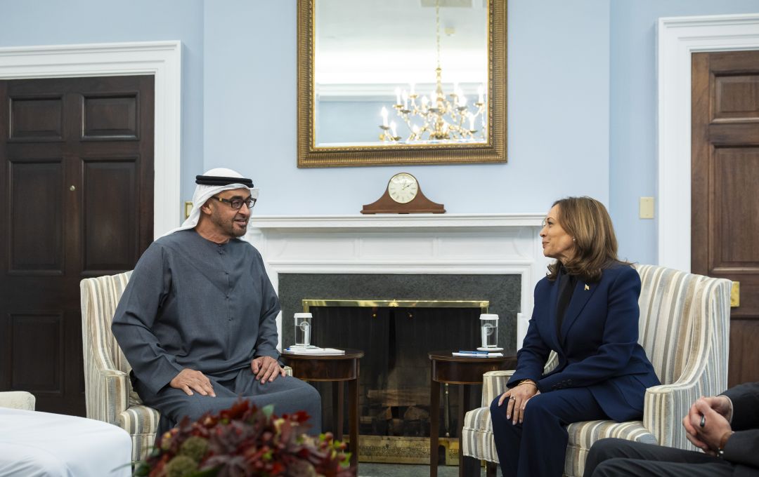 HH Sheikh Mohamed Bin Zayed Al Nahyan with US Vice President Kamala Harris