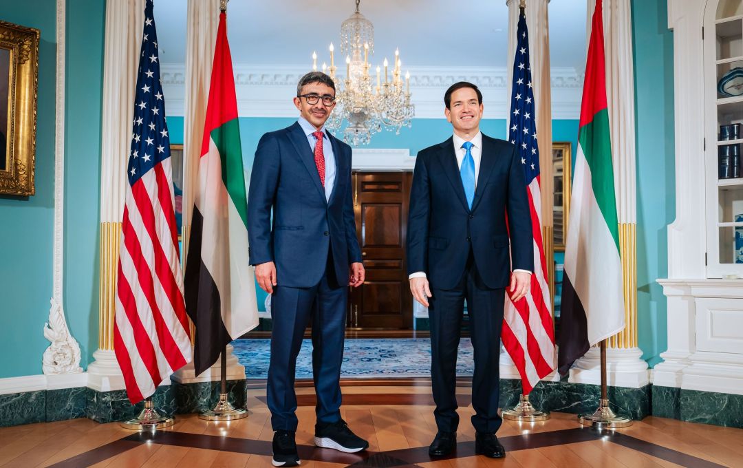 H.H. Sheikh Abdullah bin Zayed Al Nahyan, Deputy Prime Minister and Minister of Foreign Affairs, met with Marco Rubio, US Secretary of State, during a working visit to the US capital, Washington DC.