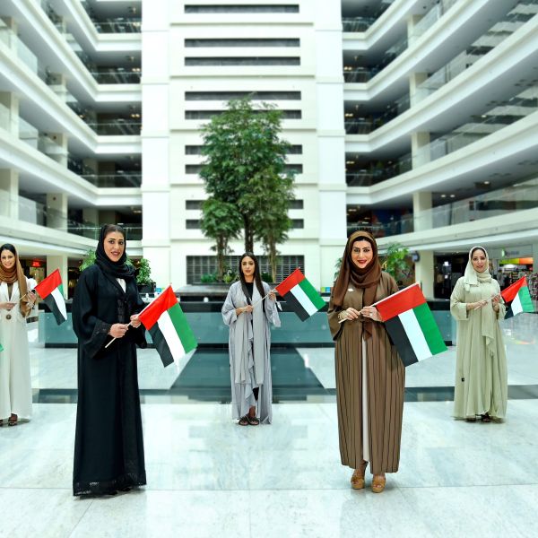 Emirati Women with Flags